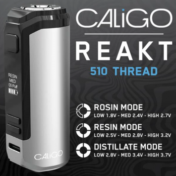 CaliGo REAKT 510 Cartridge Vaporizer with USB Type C

